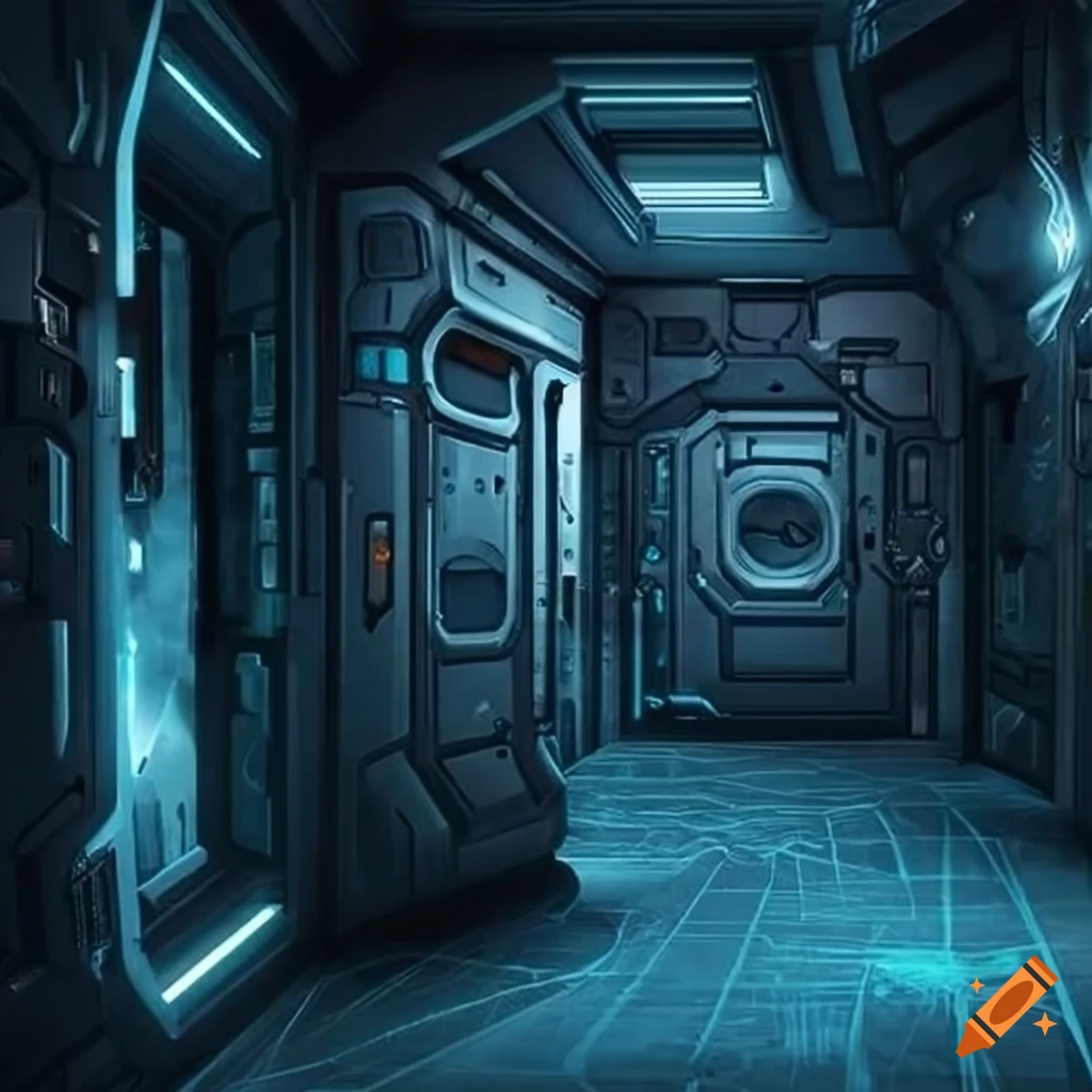 Scifi escape room with instruments to escape