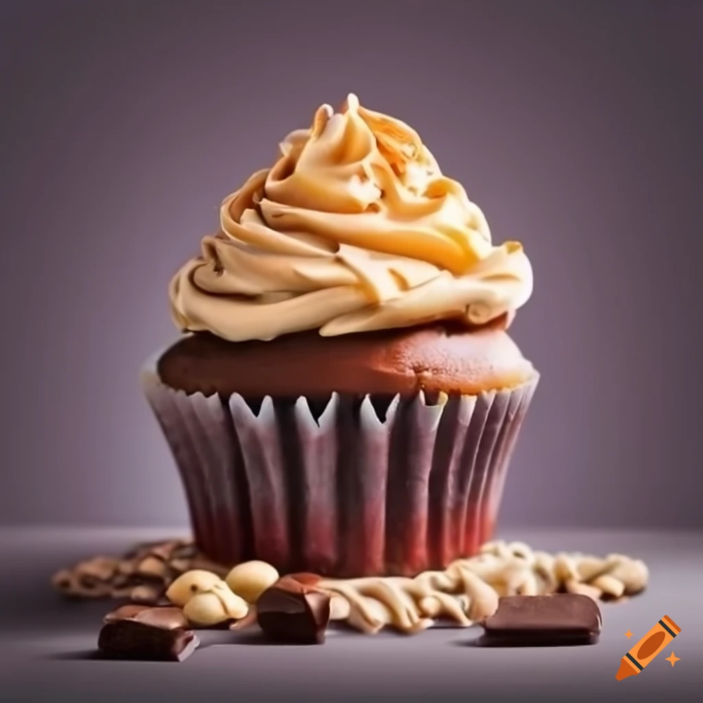 indulgent cupcake with chocolate and toppings
