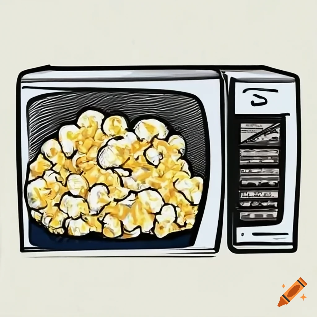 Microwave popcorn on Craiyon