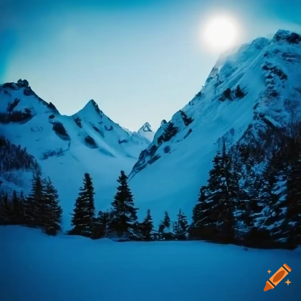 logo of a mountain and ski