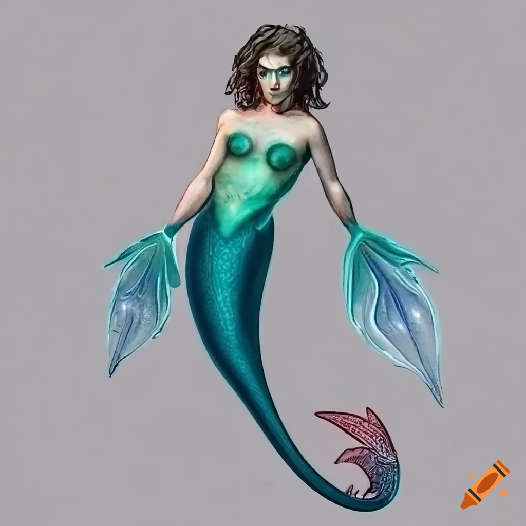 etching of Steve Harrington as a merman