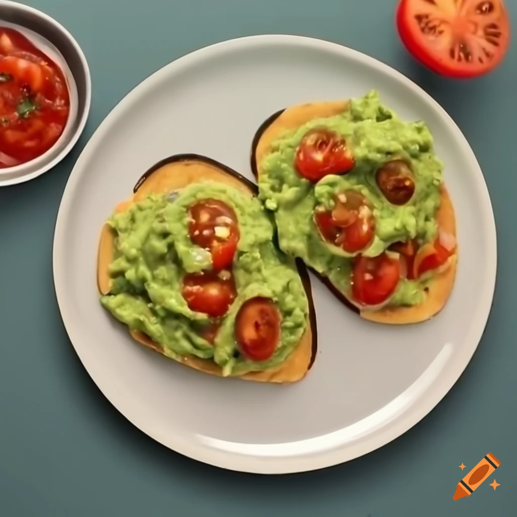 delicious Guacamole and Tomato Salsa Tostadas