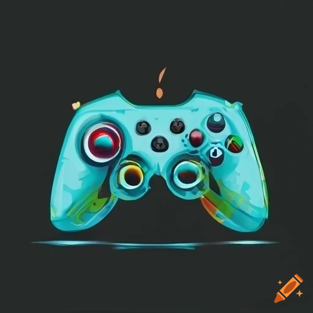 colorful logo with gaming controllers