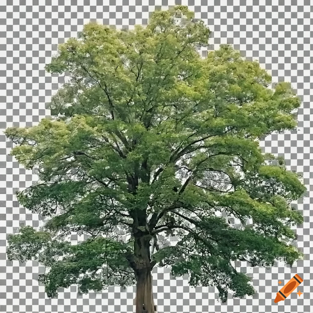 Transparent png of oak trees from a low angle on Craiyon
