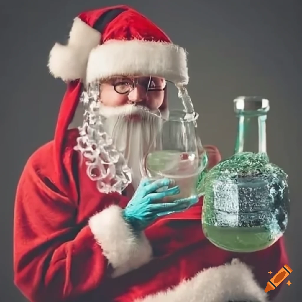 Santa claus enjoying a gin tonic on Craiyon