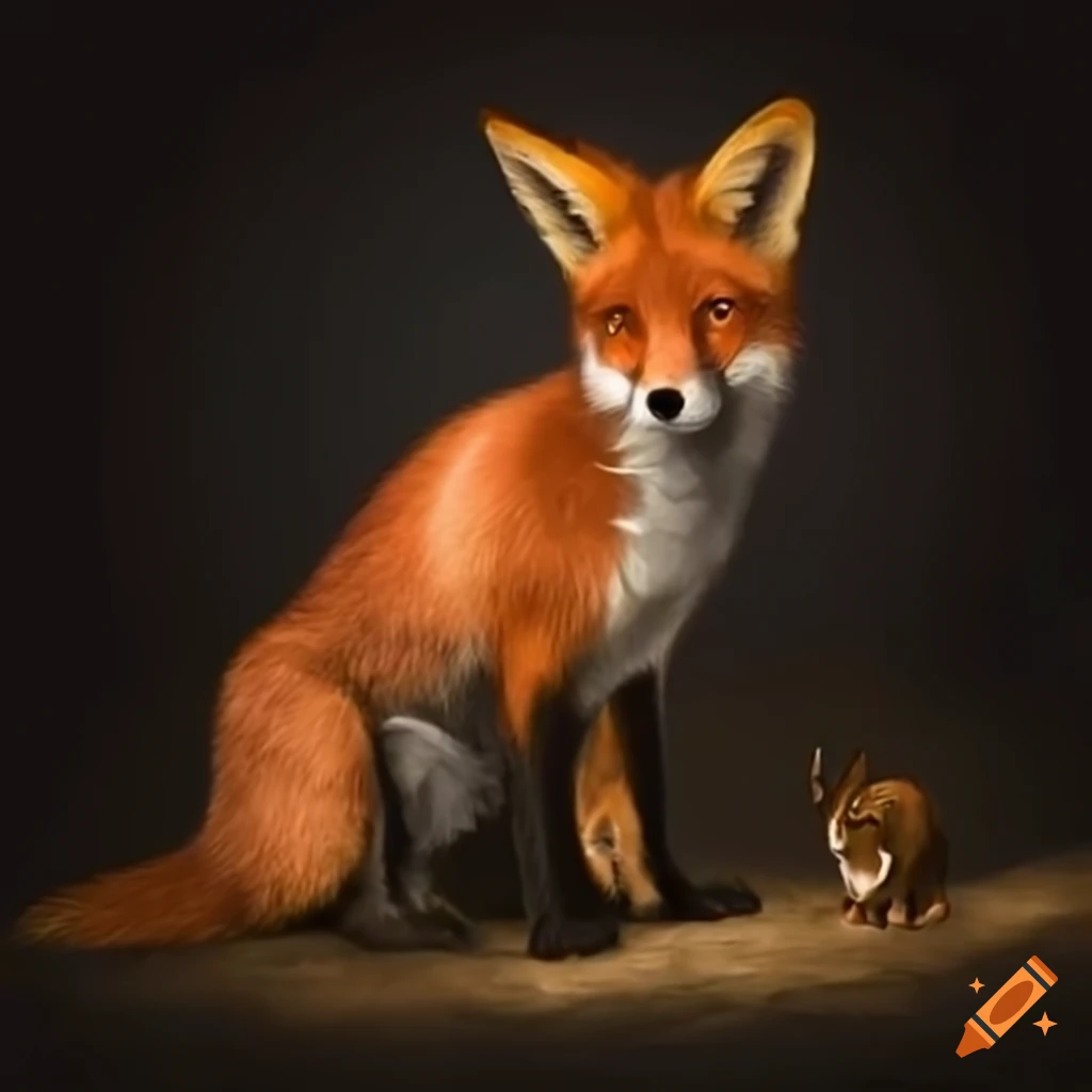 image of a fox and a rabbit
