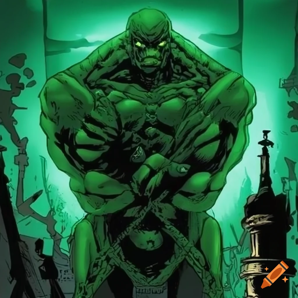 dark green comic book cover
