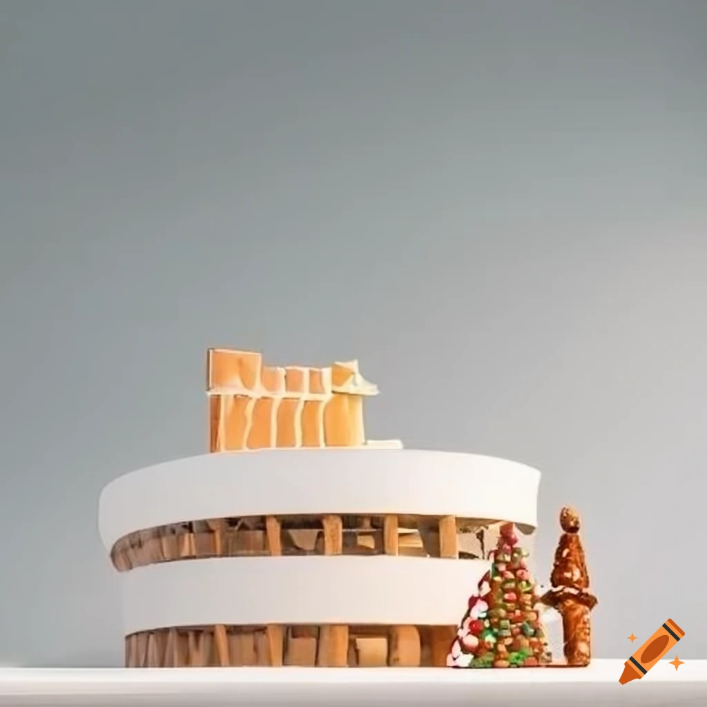 gingerbread version of Guggenheim Museum in New York