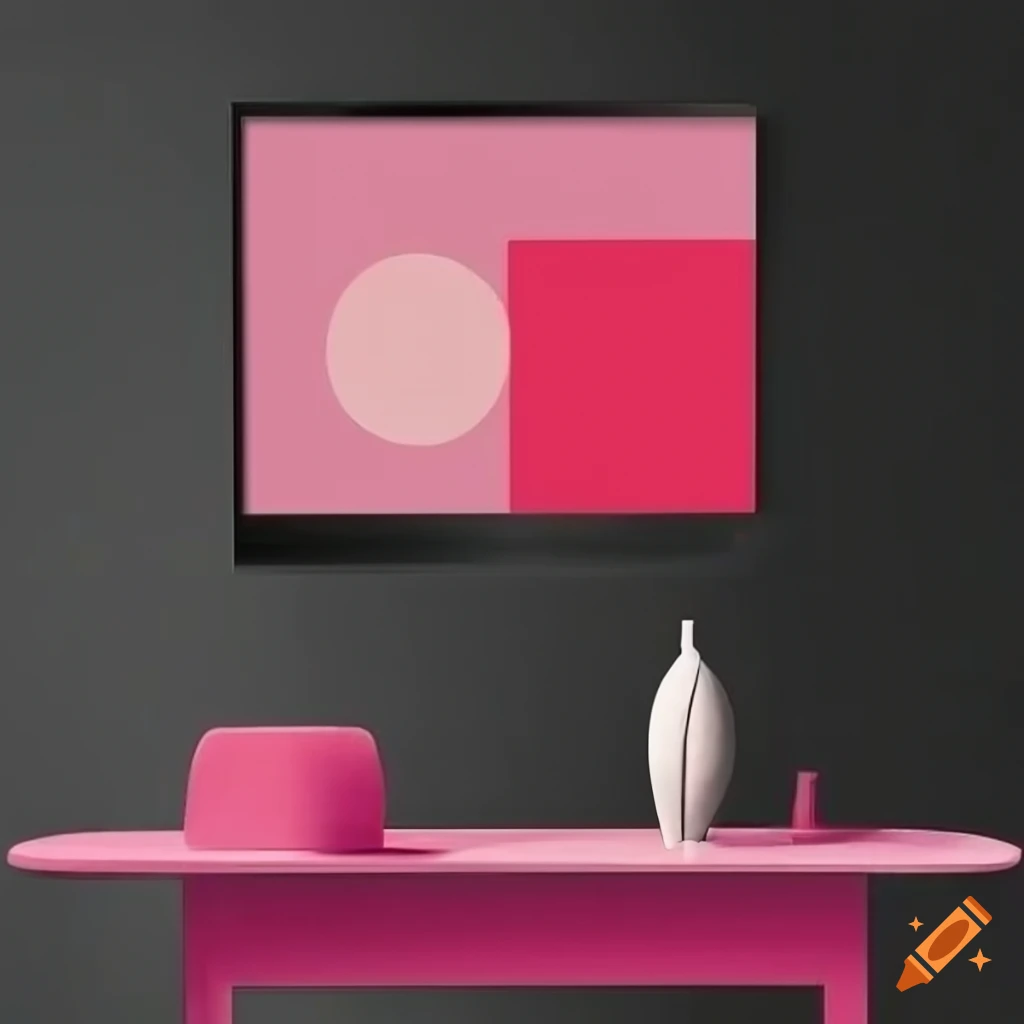 black and pink Bauhaus poster design