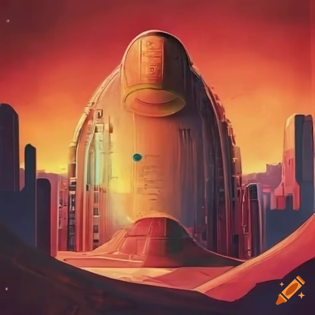 retro magazine cover with futuristic elements