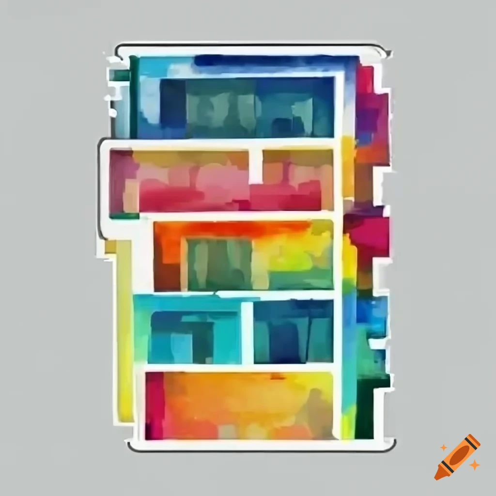 logo of a modern building cut in half