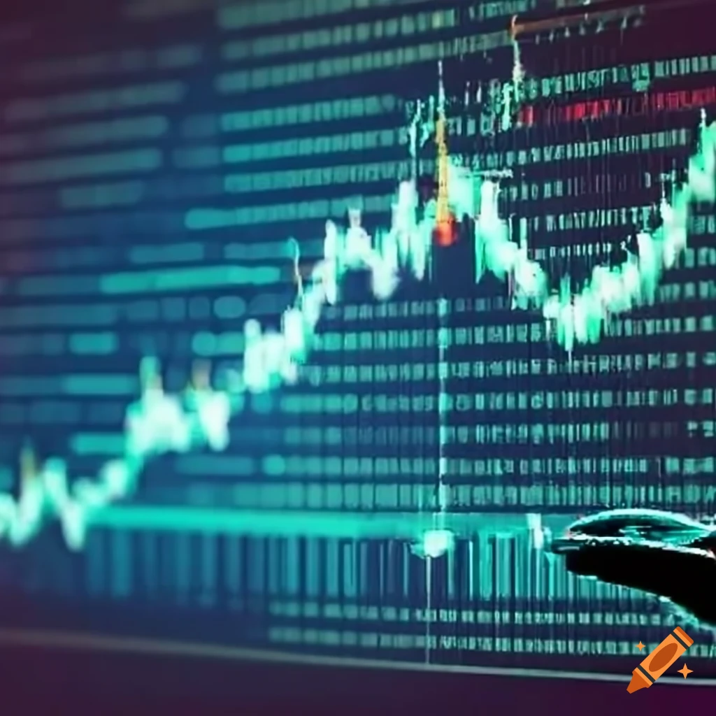 Illustration of a martingale trading strategy on Craiyon