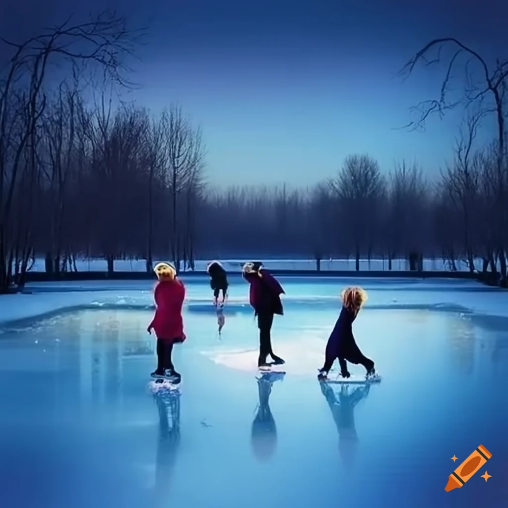 outdoor ice skating pond