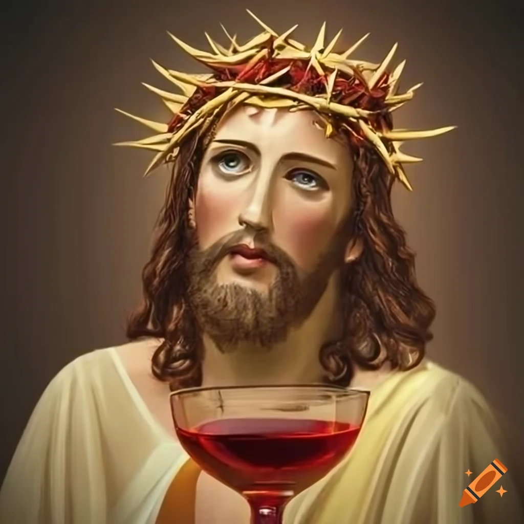 depiction-of-jesus-drinking-wine-from-the-holy-grail