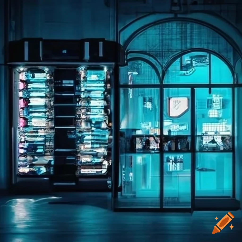 stylish electronics shop in the city