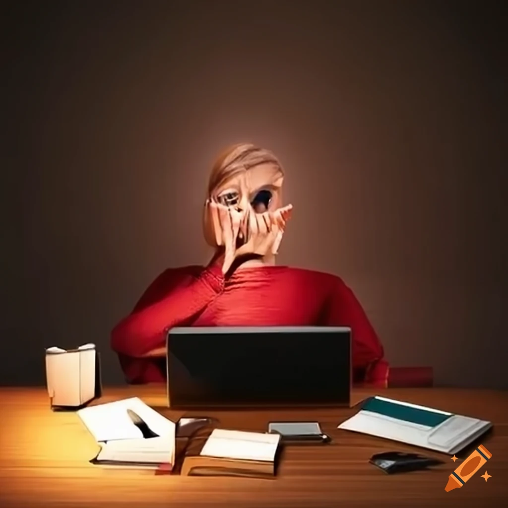 irritated desk covered in paperwork