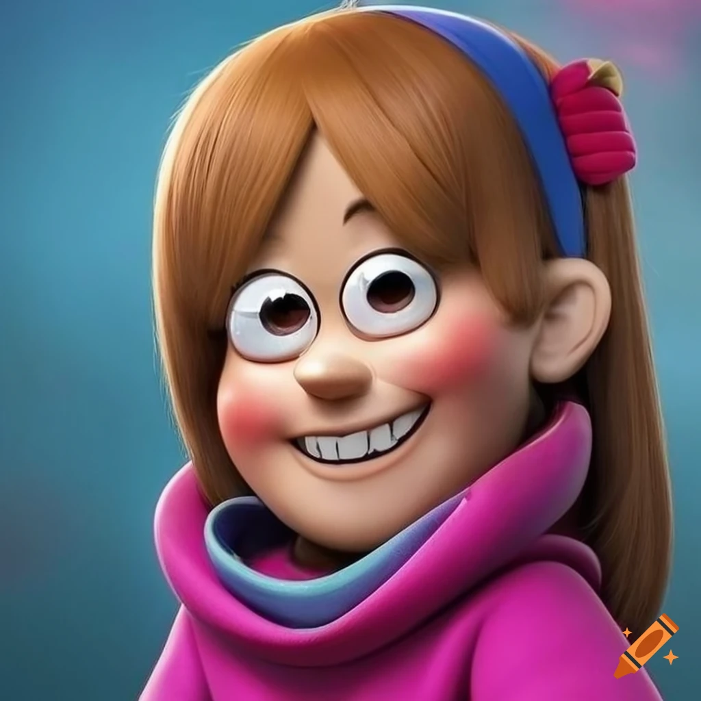 Realistic portrait of mabel pines on Craiyon