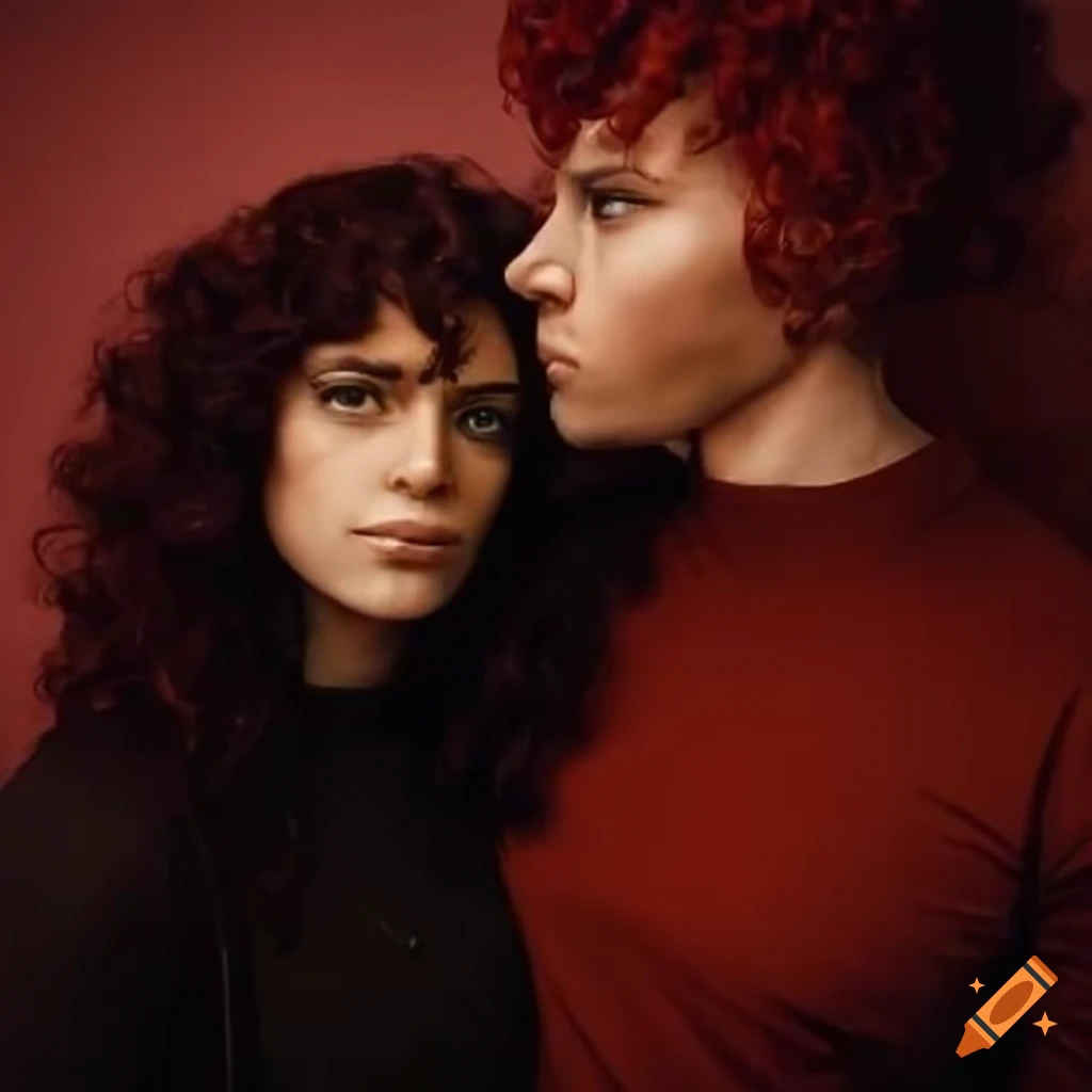 image of a maroon-haired humanoid alien couple