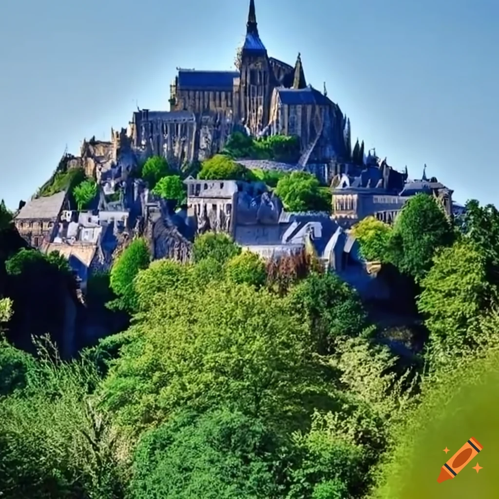 le Mont-Saint-Michel enveloppé de lierre