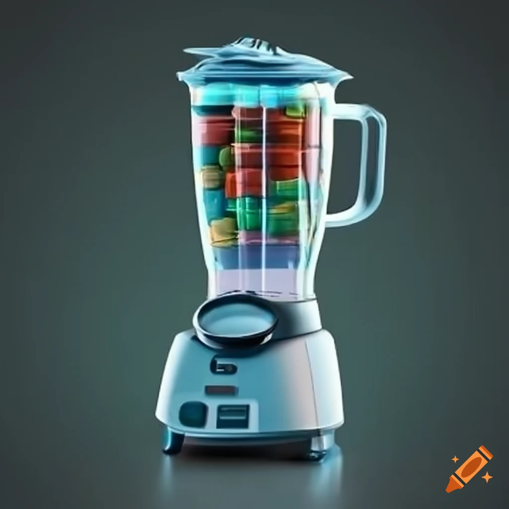 Blender mixing up personalities artwork