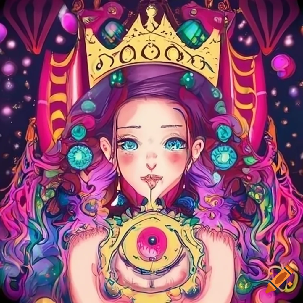 colorful and cute Tarot card 'The Empress'