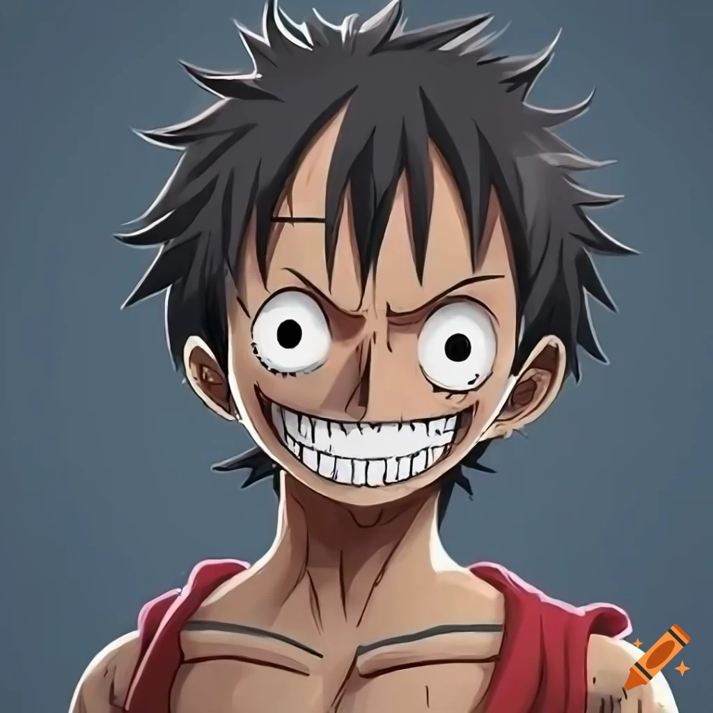 Scary smile of luffy from one piece