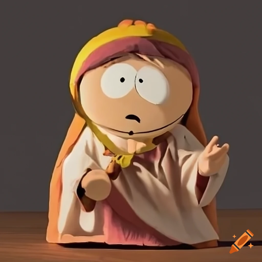 South park nativity scene with cartman as baby jesus