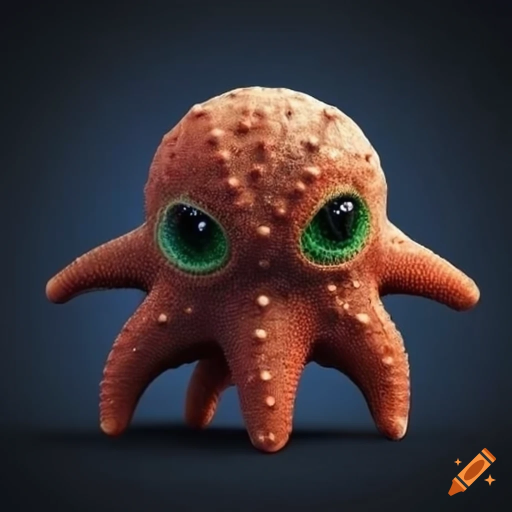 Image of a starfish-like alien creature on Craiyon