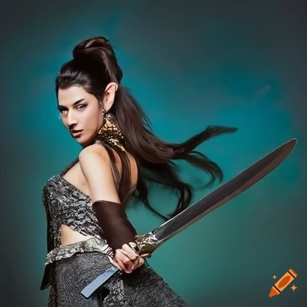 Marina Diamandis as Elf warrior with sword