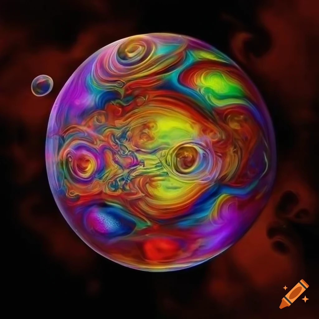 Psychedelic bubble artwork on Craiyon