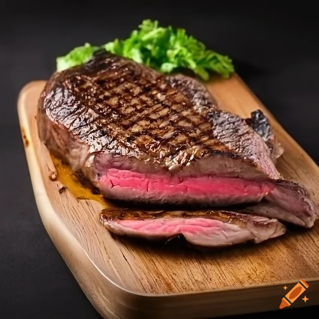 delicious grilled steak with secret spices