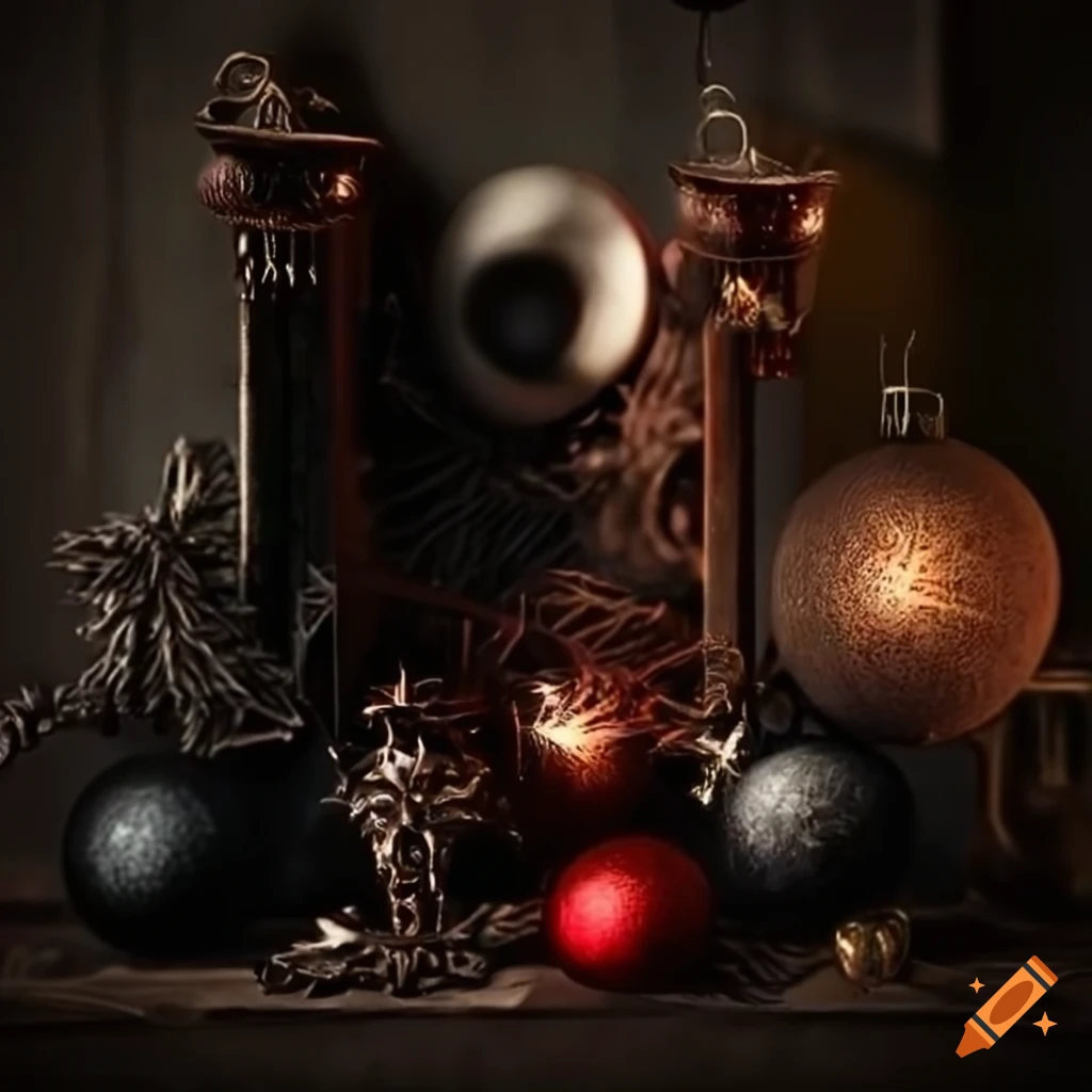 gothic style Christmas ornaments