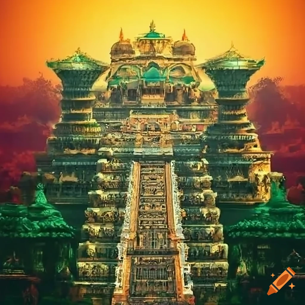 image of a majestic palace of a goddess