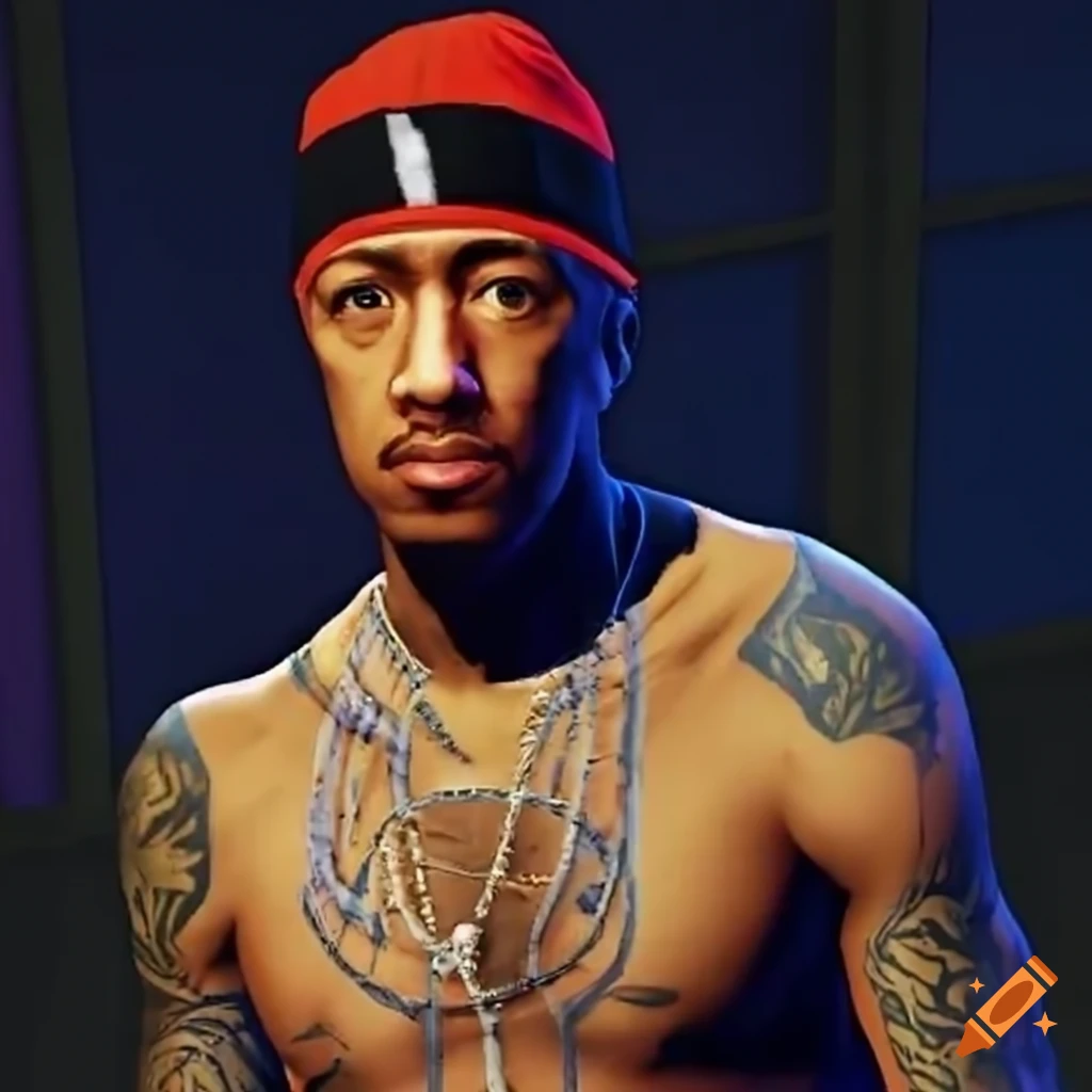 GTA V style depiction of Nick Cannon
