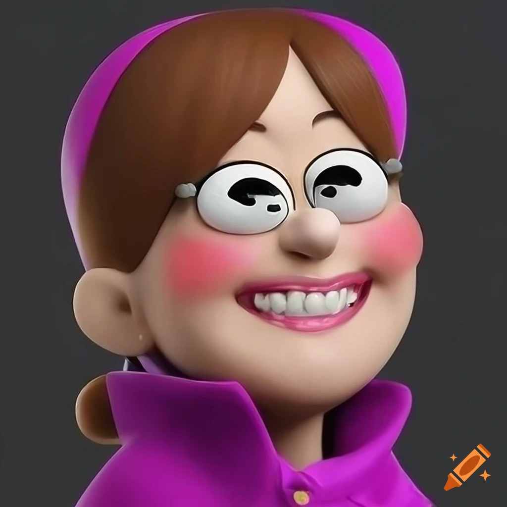 Detailed portrait of mabel pines from gravity falls on Craiyon