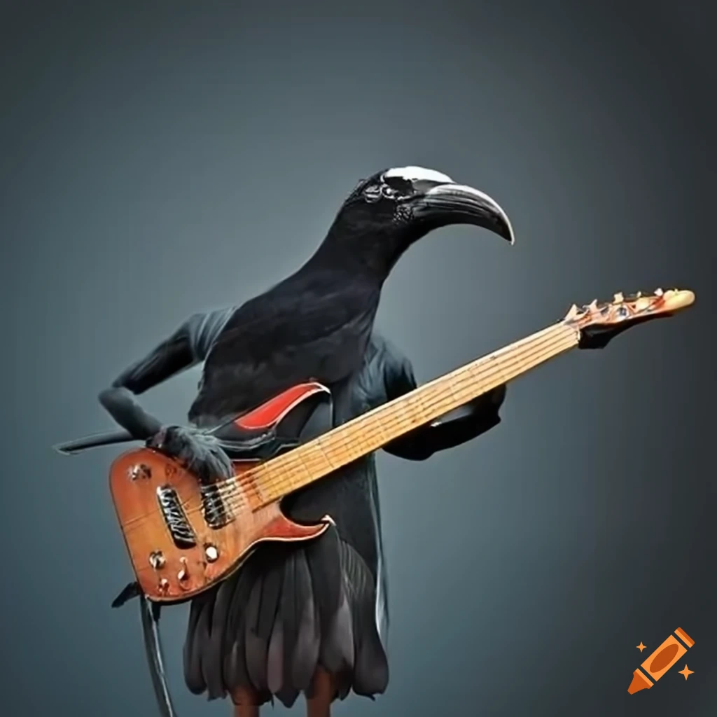 RAVEN bird stage guitar