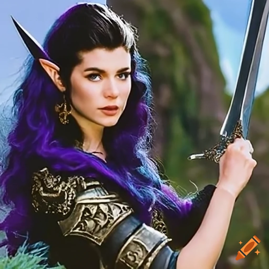 portrait of Marina Diamandis as an Elf warrior