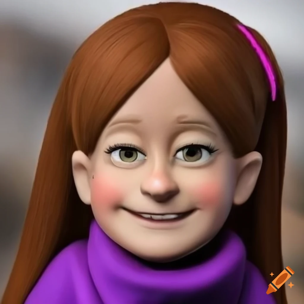Detailed portrait of mabel pines from gravity falls on Craiyon