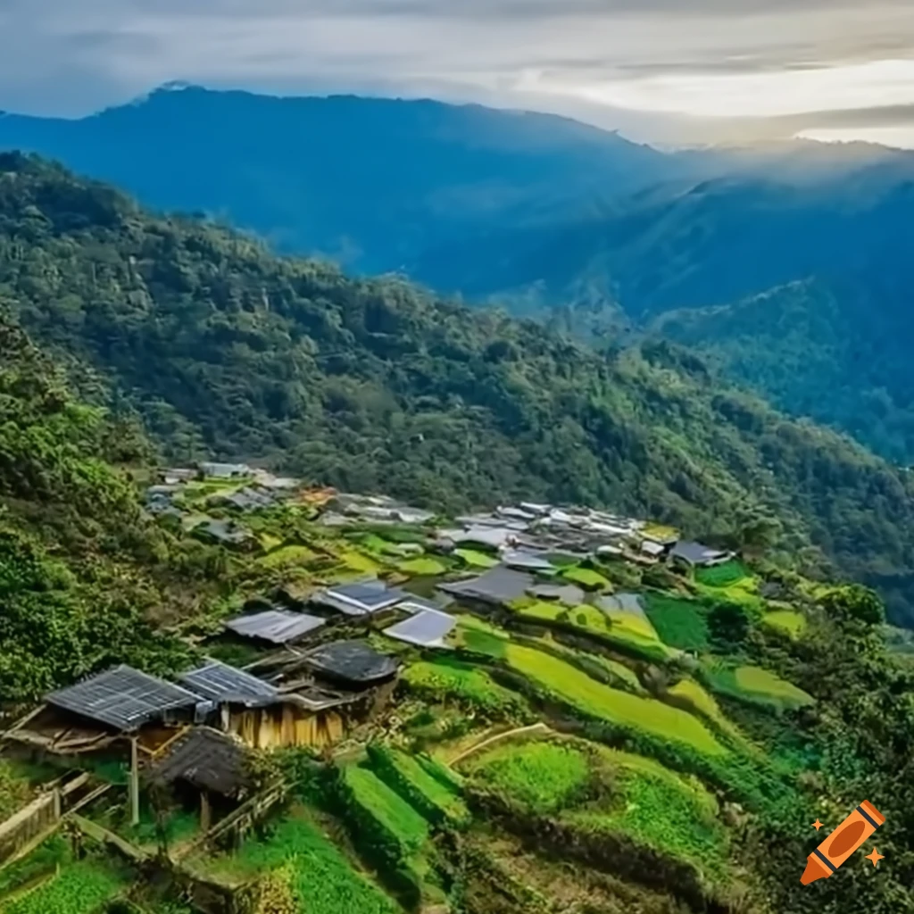 solarpunk village in the Philippines