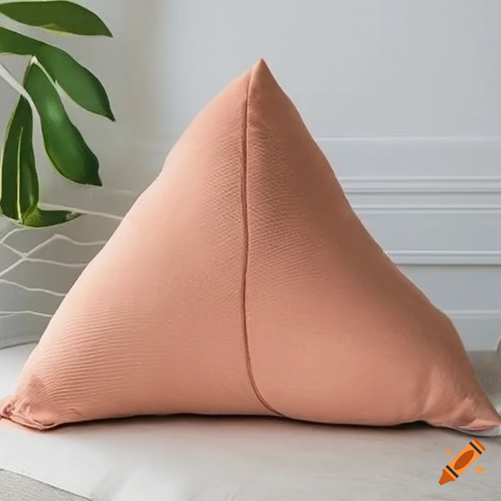 Triangleshaped decorative pillow on Craiyon