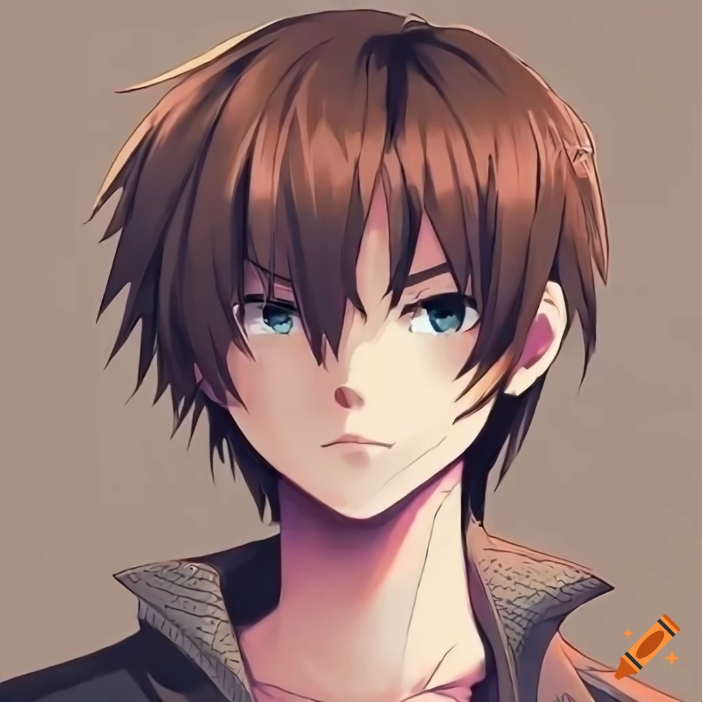 profile picture of a cool anime character with brown hair