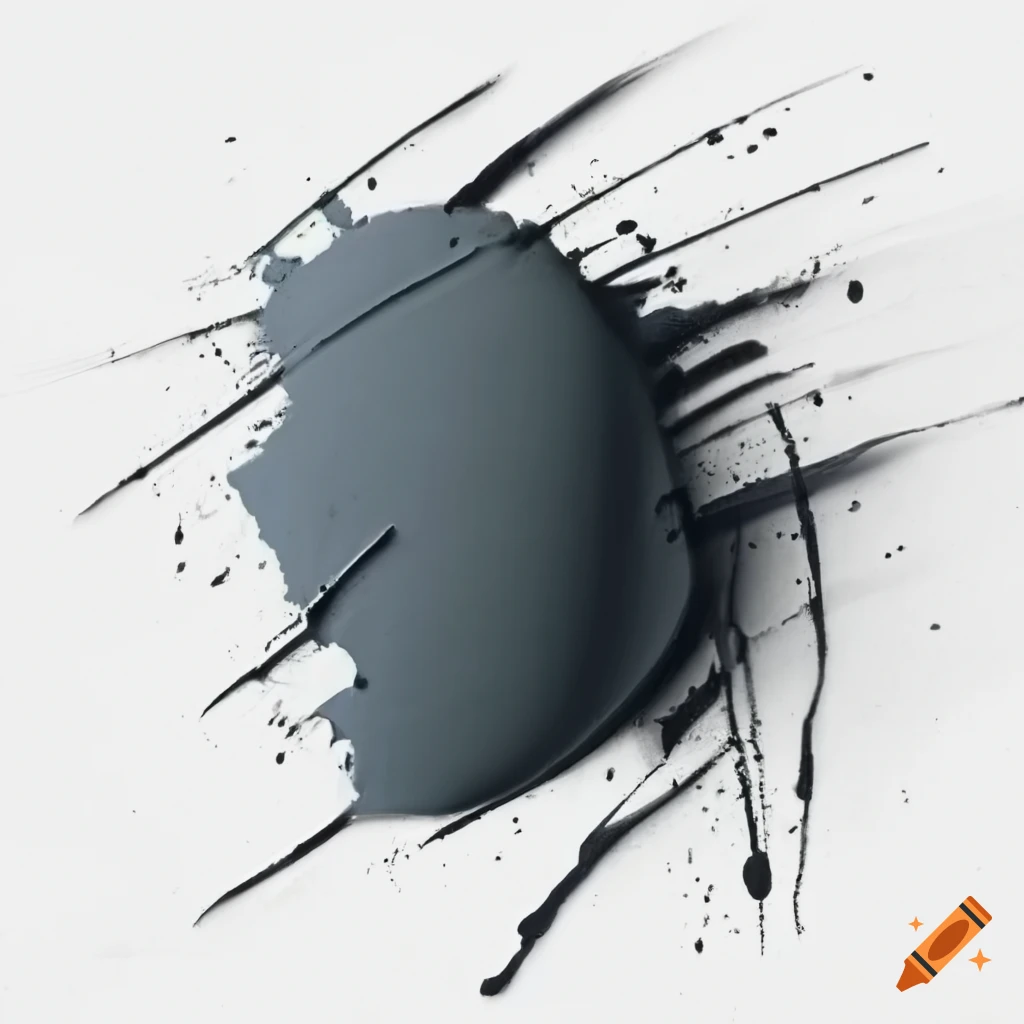 Abstract grey paint splotch on Craiyon