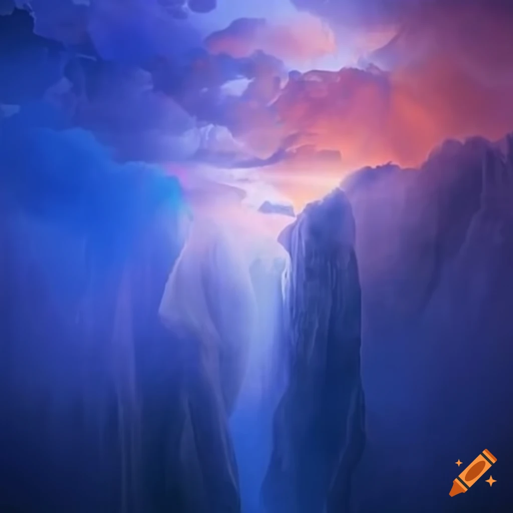 heavenly view with clouds
