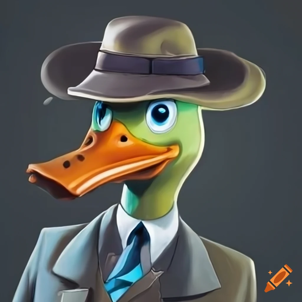 Image of a detective duck on Craiyon