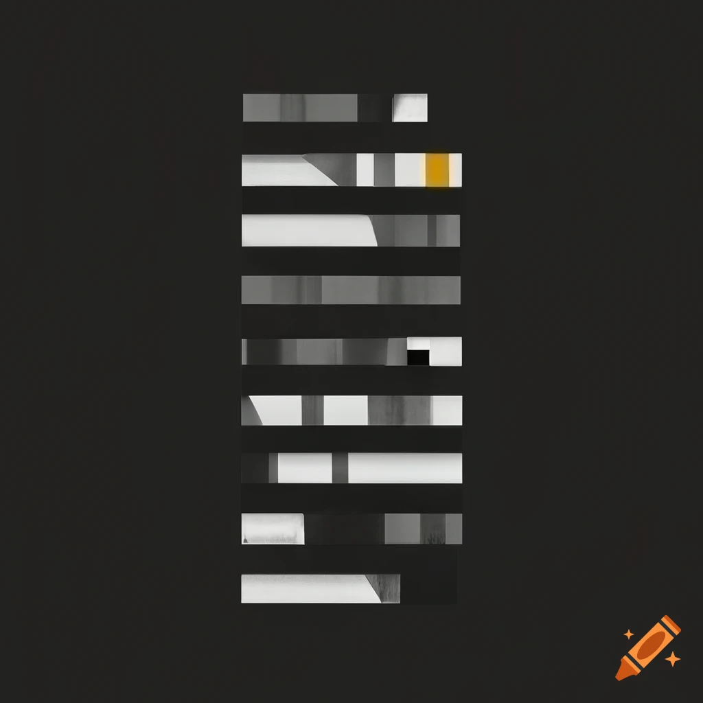 elegant black Bauhaus poster