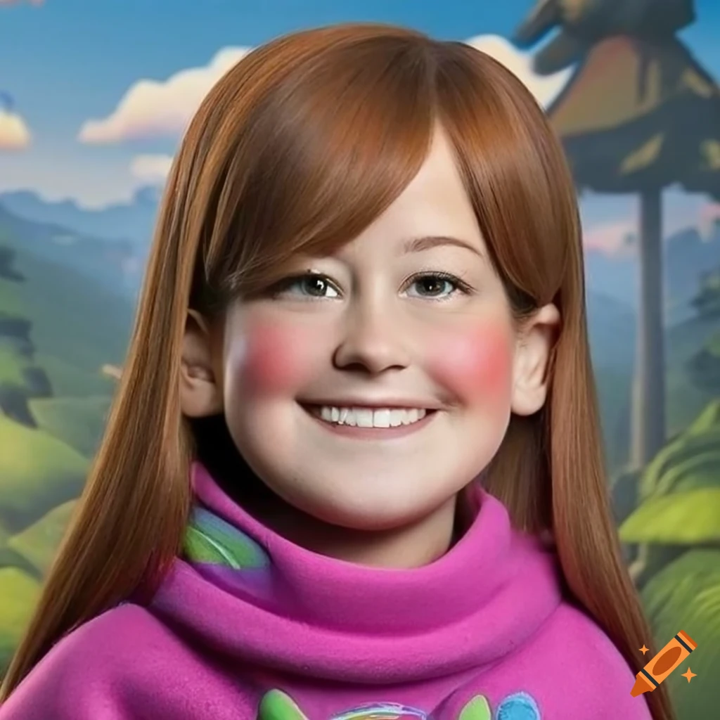 Detailed portrait of mabel pines from gravity falls