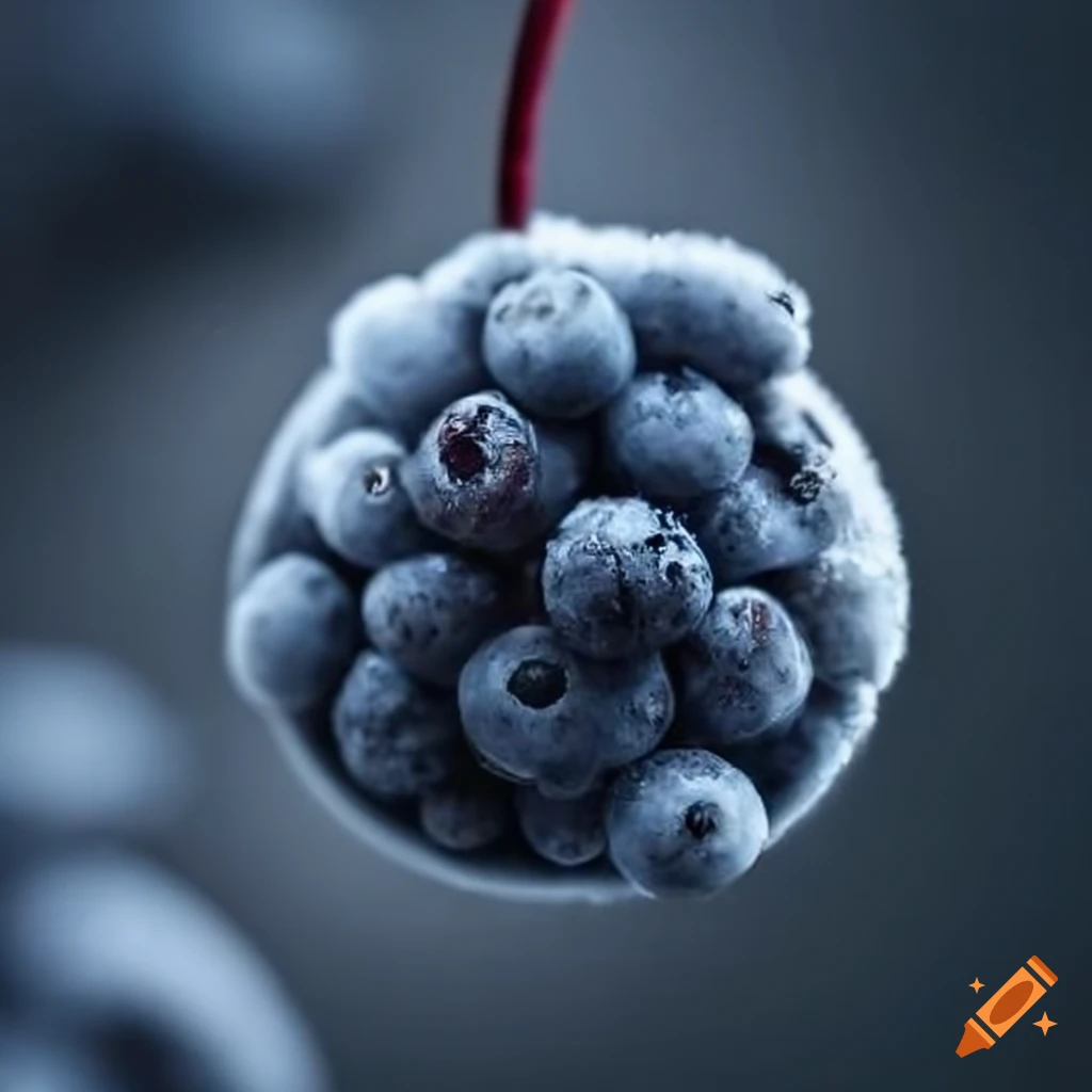frozen berries in a winter landscape