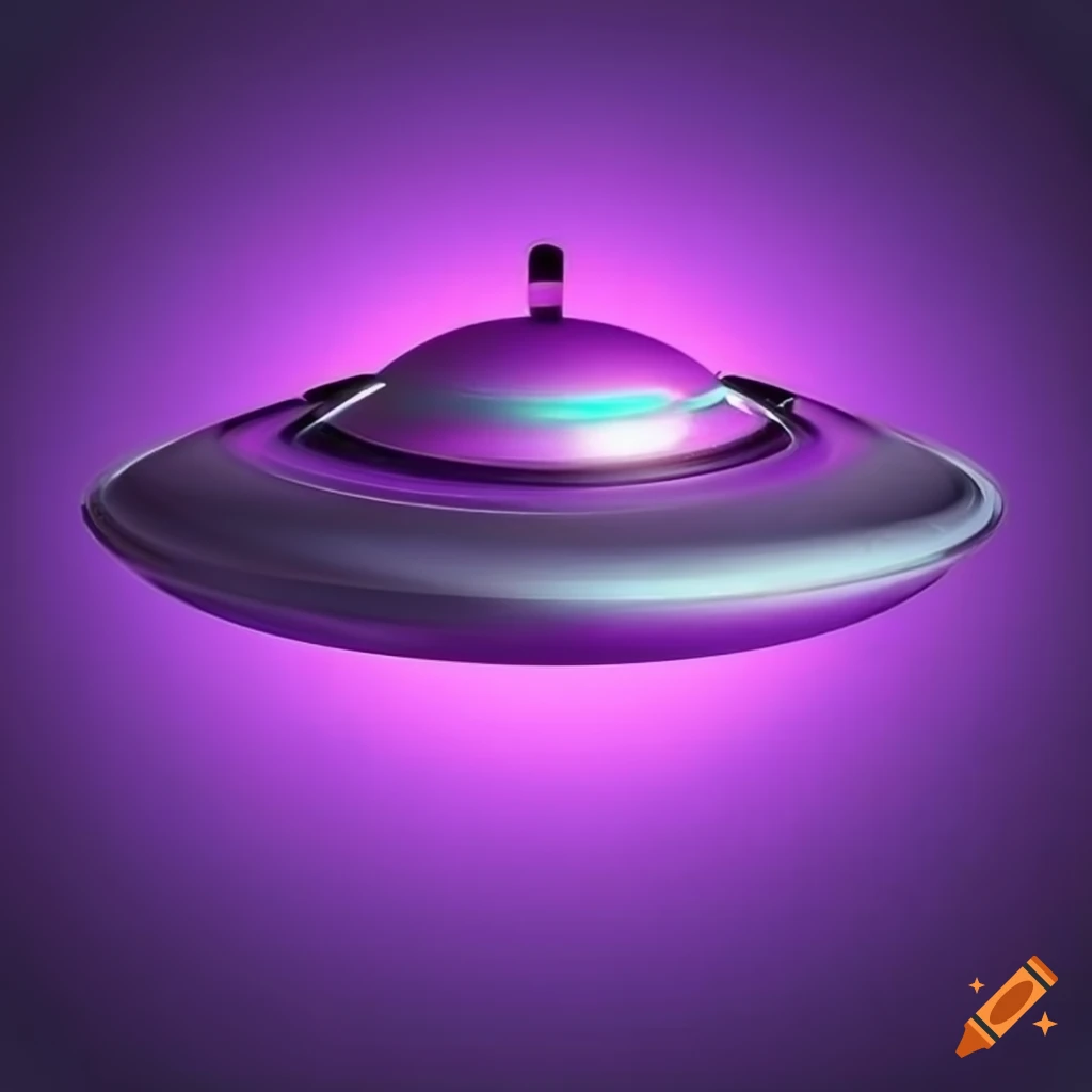 Purple saucershaped ufo