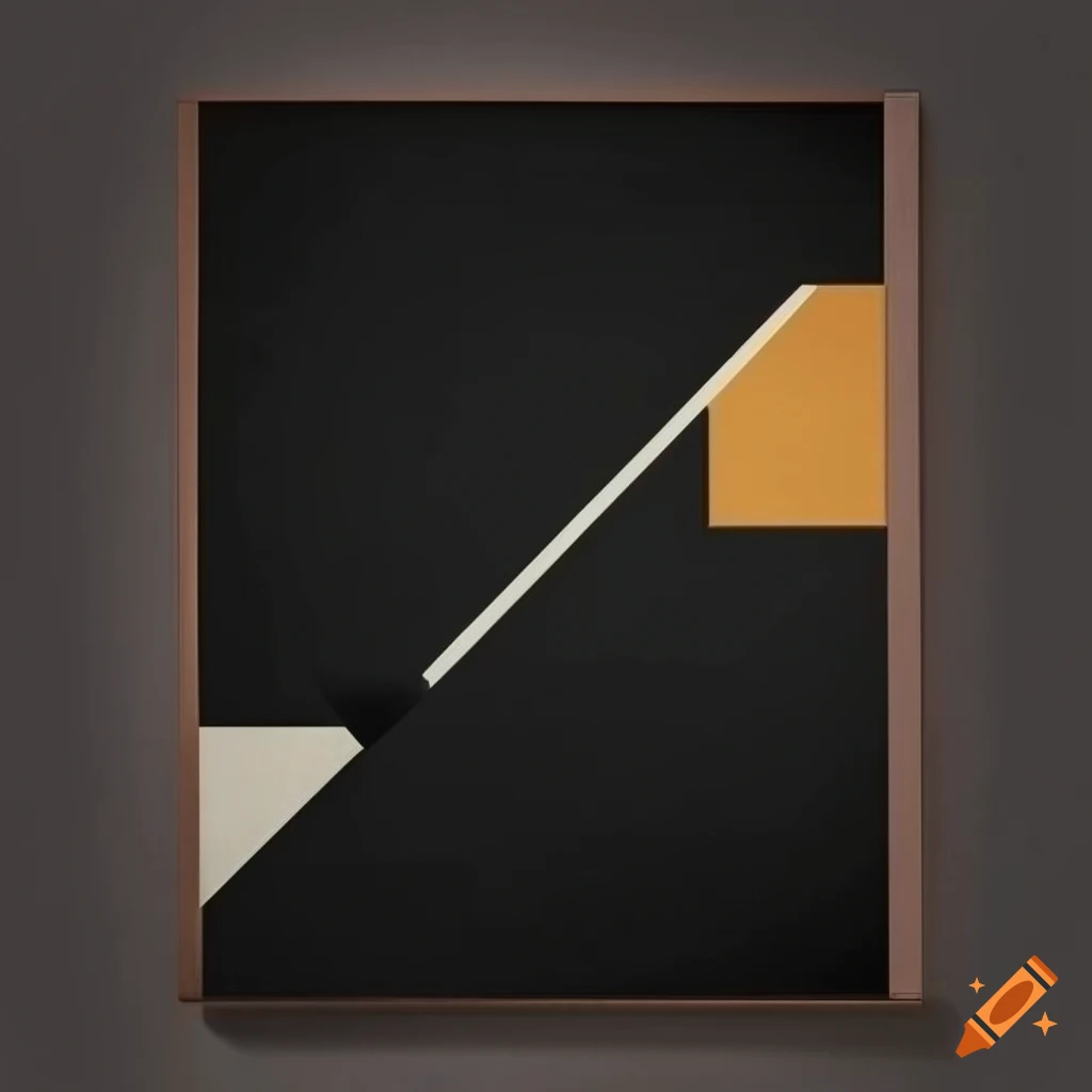 elegant black Bauhaus poster