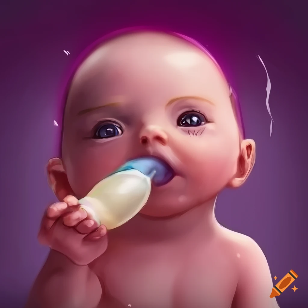 baby drinking milk in Finnish style